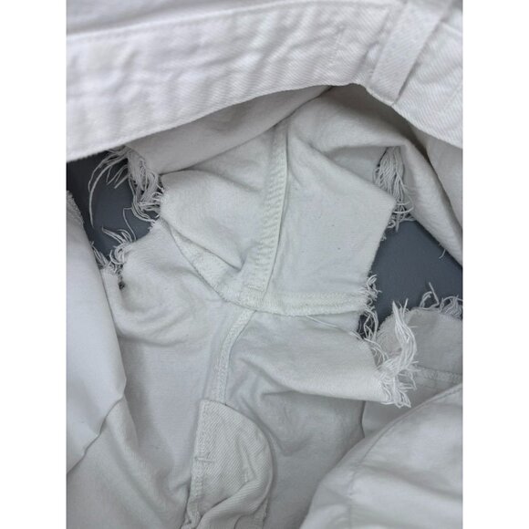 Madewell women's 32 white relaxed denim cutoff high waisted shorts 3" inseam - Picture 9 of 9